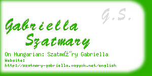 gabriella szatmary business card